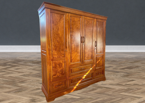 Tủ Quần Áo Gõ Đỏ 